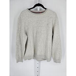 IZOD Women's Gray Heathered Long Sleeve Boat-Neck Sweatshirt Size M